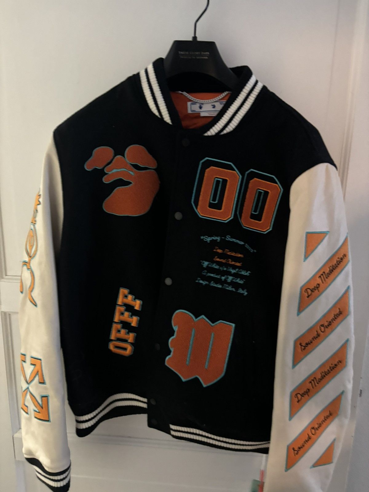 Off-White off white varsity jacket Size US L / EU 52-54 / 3 - 2 Thumbnail