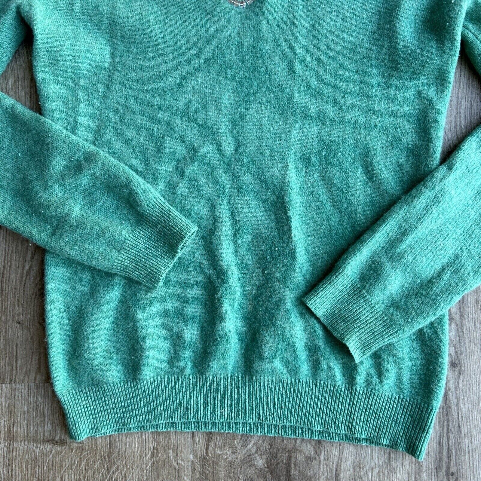Escada Sport Escada Sport Top Green Cashmere Pullover Sweater Top Beaded Size M / US 6-8 / IT 42-44 - 2 Thumbnail