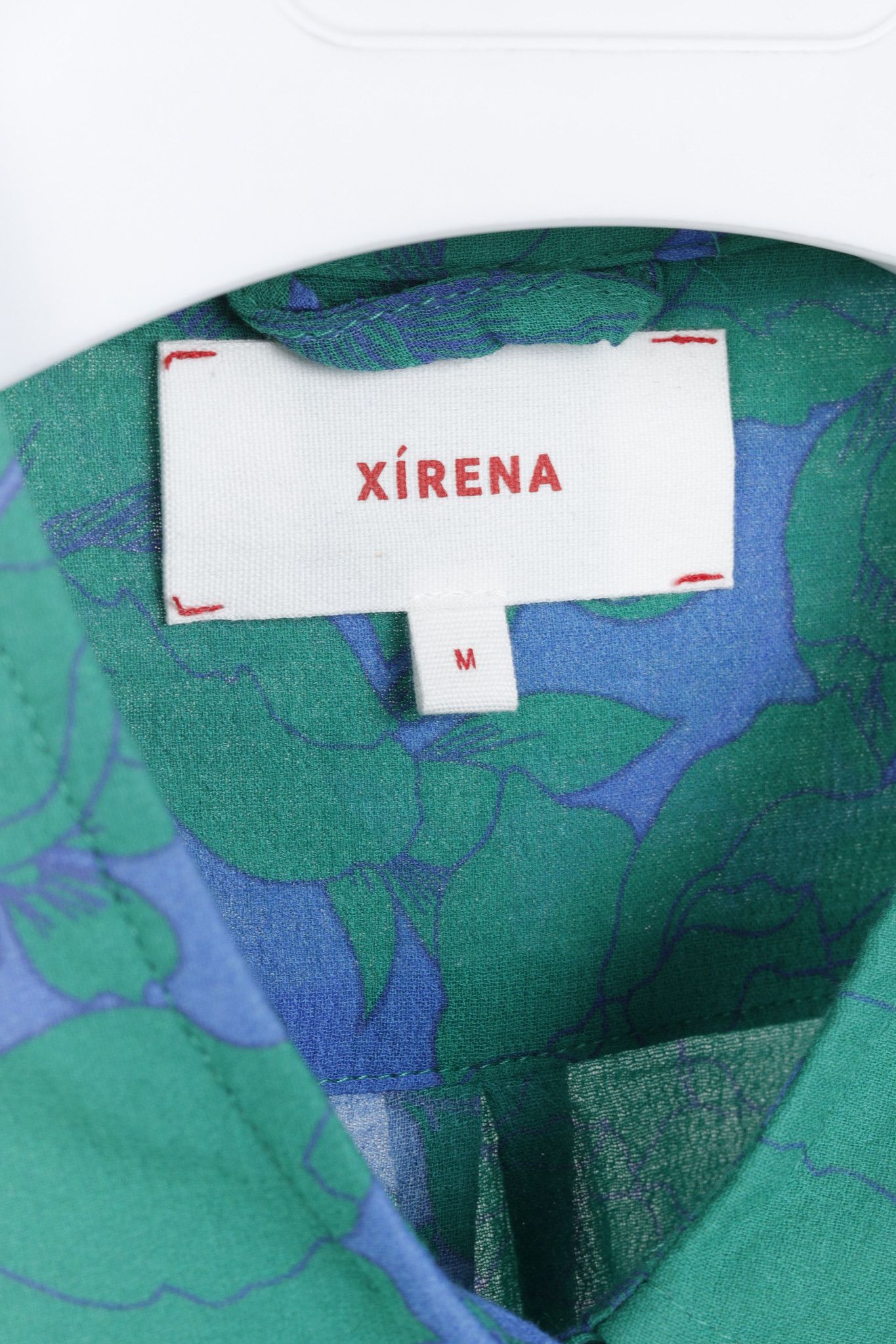 Xirena Xirena Blue Green Floral Button Up Shirt Size M / US 6-8 / IT 42-44 - 4 Thumbnail