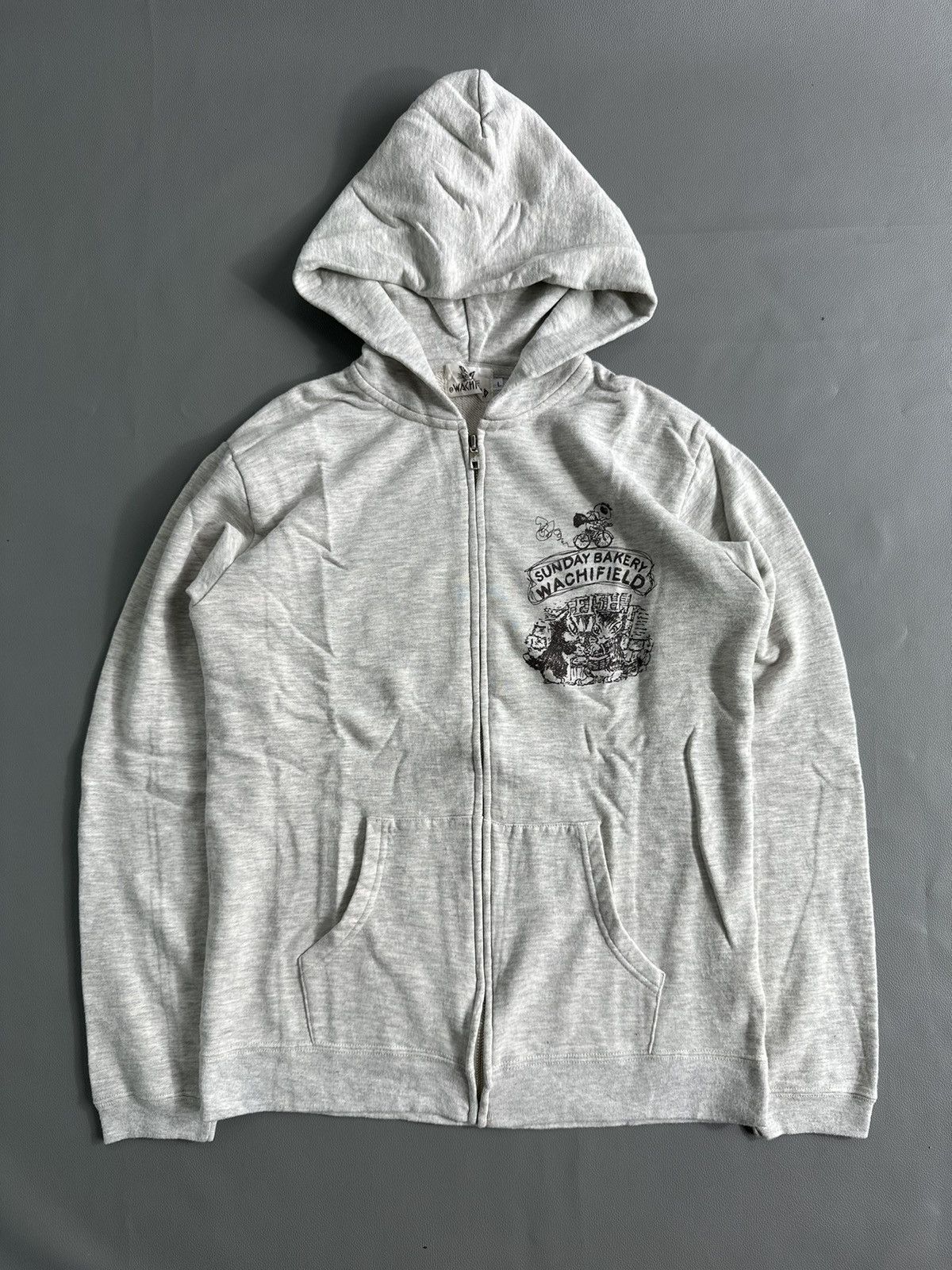Hysteric Glamour WACHIFIELD CAT GREY COLOUR ZIP HOODIE Size US M / EU 48-50 / 2 - 1 Thumbnail