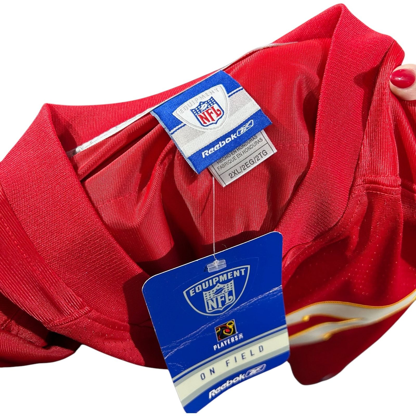 Reebok Vintage NWT Kansas City Chiefs L.Johnson #27 Jersey Mens XXL Size US XXL / EU 58 / 5 - 7 Thumbnail