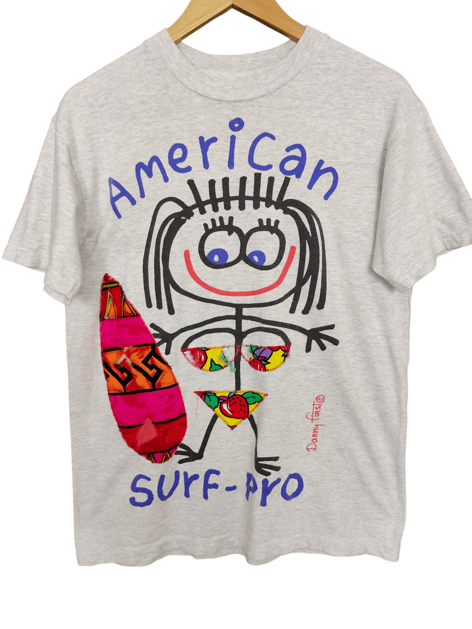 Vintage Vintage 90s Danny First "America Surf-Pro" T Shirt Size US M / EU 48-50 / 2 - 2 Thumbnail