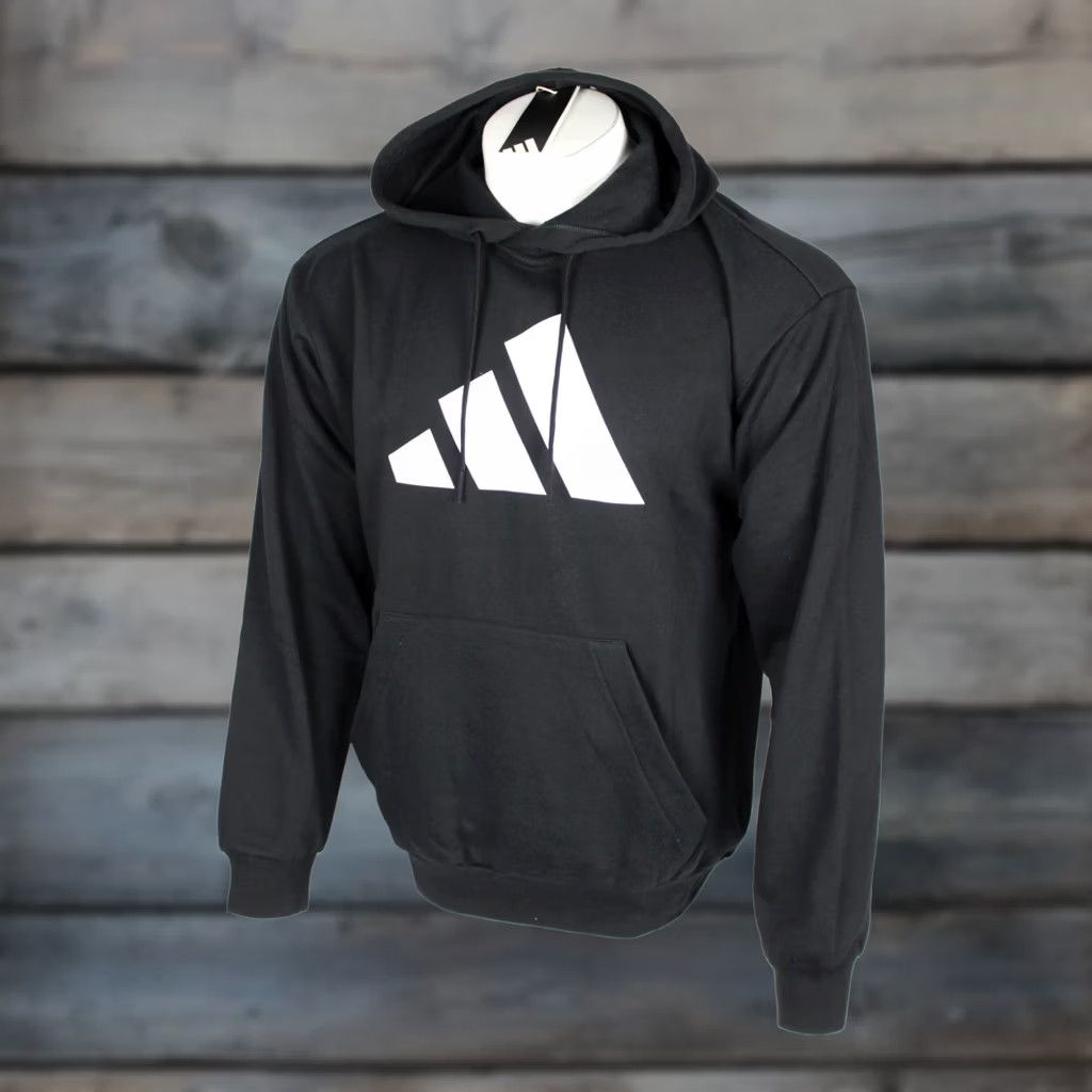 Adidas Adidas Men's Big Logo Fleece Hoodie Sweatshirt Long Sleeve M Medium Black JY6603 Size US M / EU 48-50 / 2 - 1 Thumbnail
