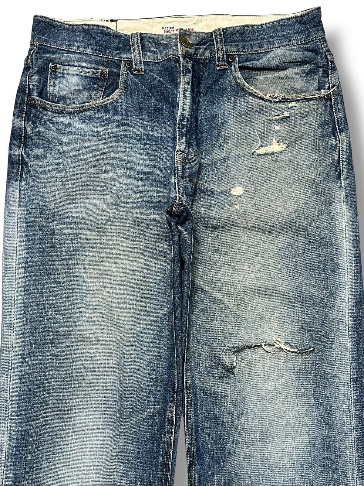 Japanese Brand The Denim Japan Jean Distressed Baggy Loose Style and Faded Size US 34 / EU 50 - 3 Thumbnail