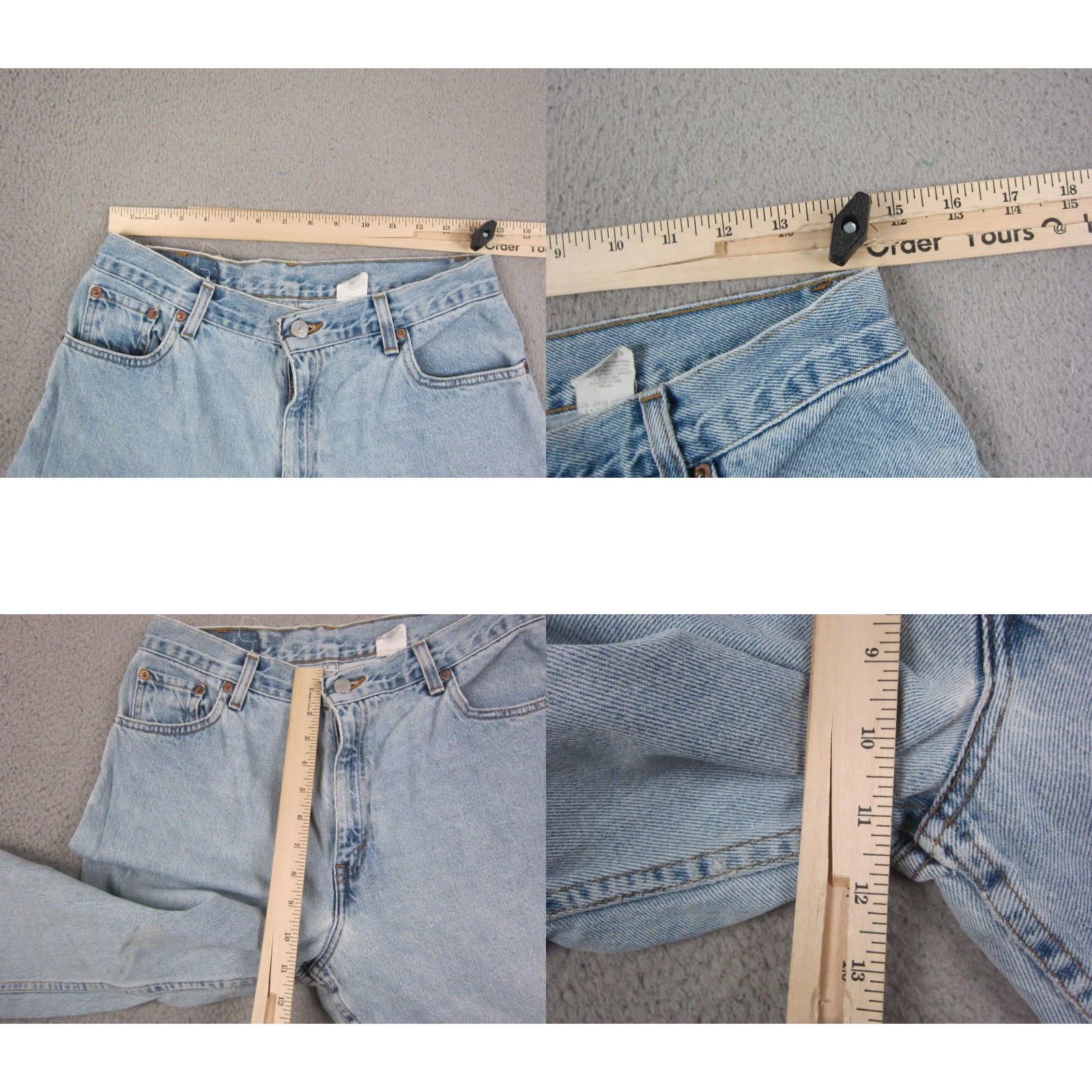 Levi's VINTAGE Levi's 550 Jeans Teens W29 L29 13 JR Blue Tapered Relaxed Fit Denim 90s Jeans Mens Womens Boys Girls Size US 29 - 9 Thumbnail