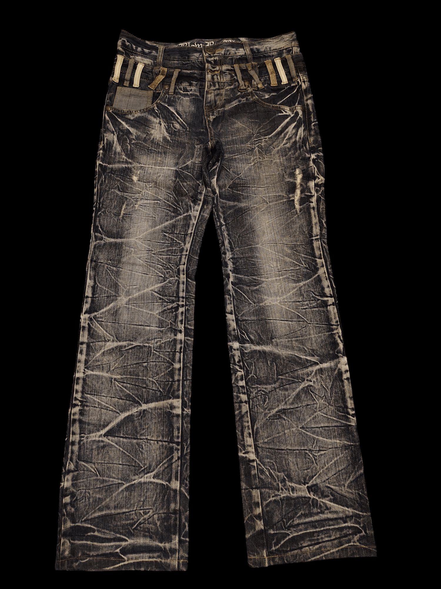 Who Decides War Japanese Blow By Blue Double Waist Flared Jeans Size US 31 - 1 Thumbnail