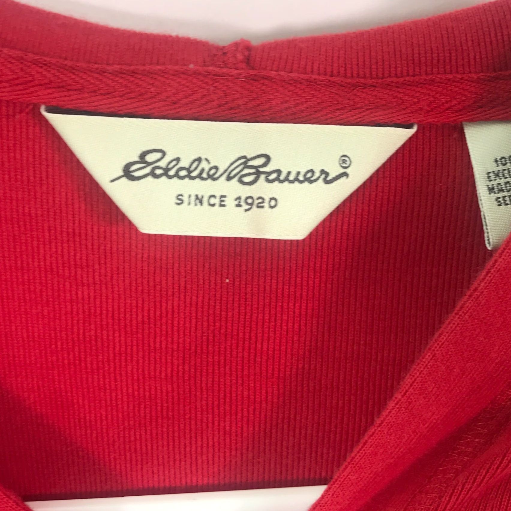 Eddie Bauer Vintage Eddie Bauer Women's Red Cotton Long Sleeve Full Zip Hoodie Size Small Size S / US 4 / IT 40 - 6 Thumbnail