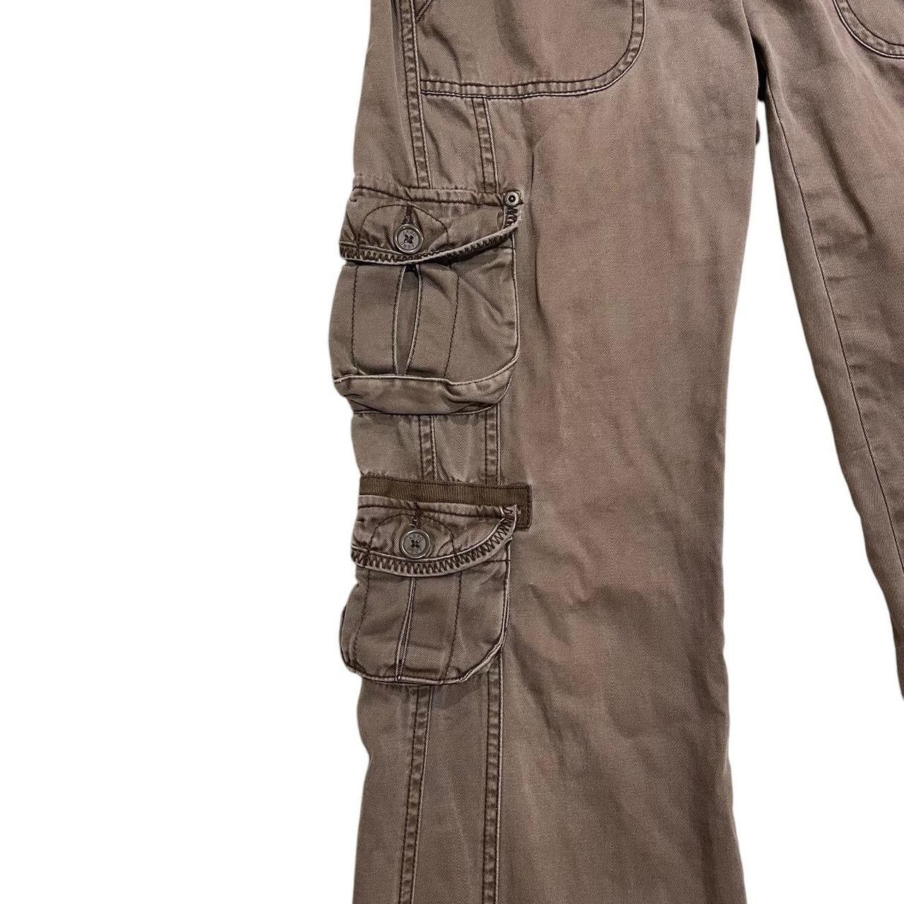 Aeropostale Aéropostale Brown Low Waisted Cargo Trousers Size 28" / US 6 / IT 42 - 3 Thumbnail