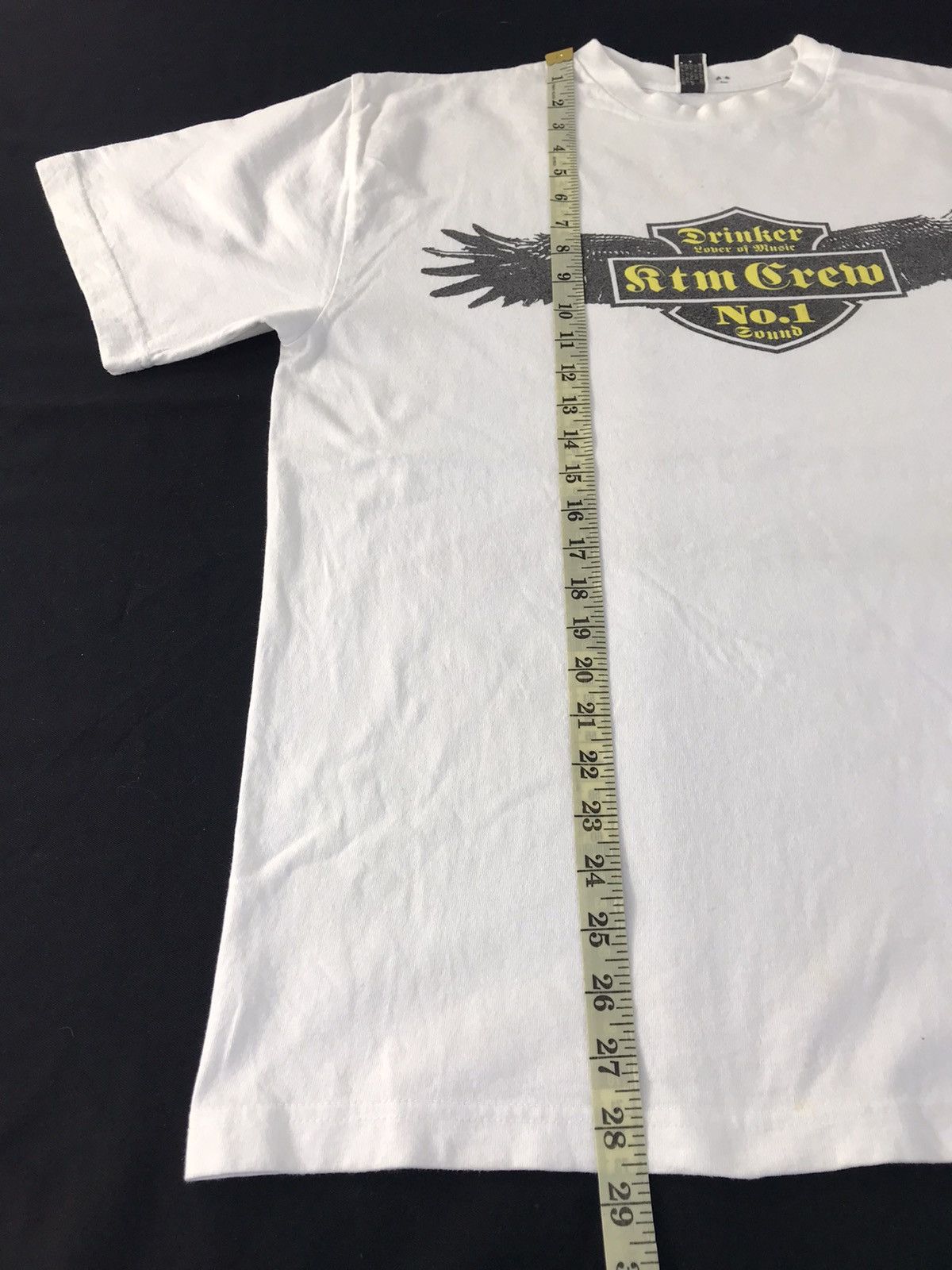 Japanese Brand KTM Crew Drinker Lover Of Music Skull Wing Logo Printed Size US XL / EU 56 / 4 - 9 Thumbnail