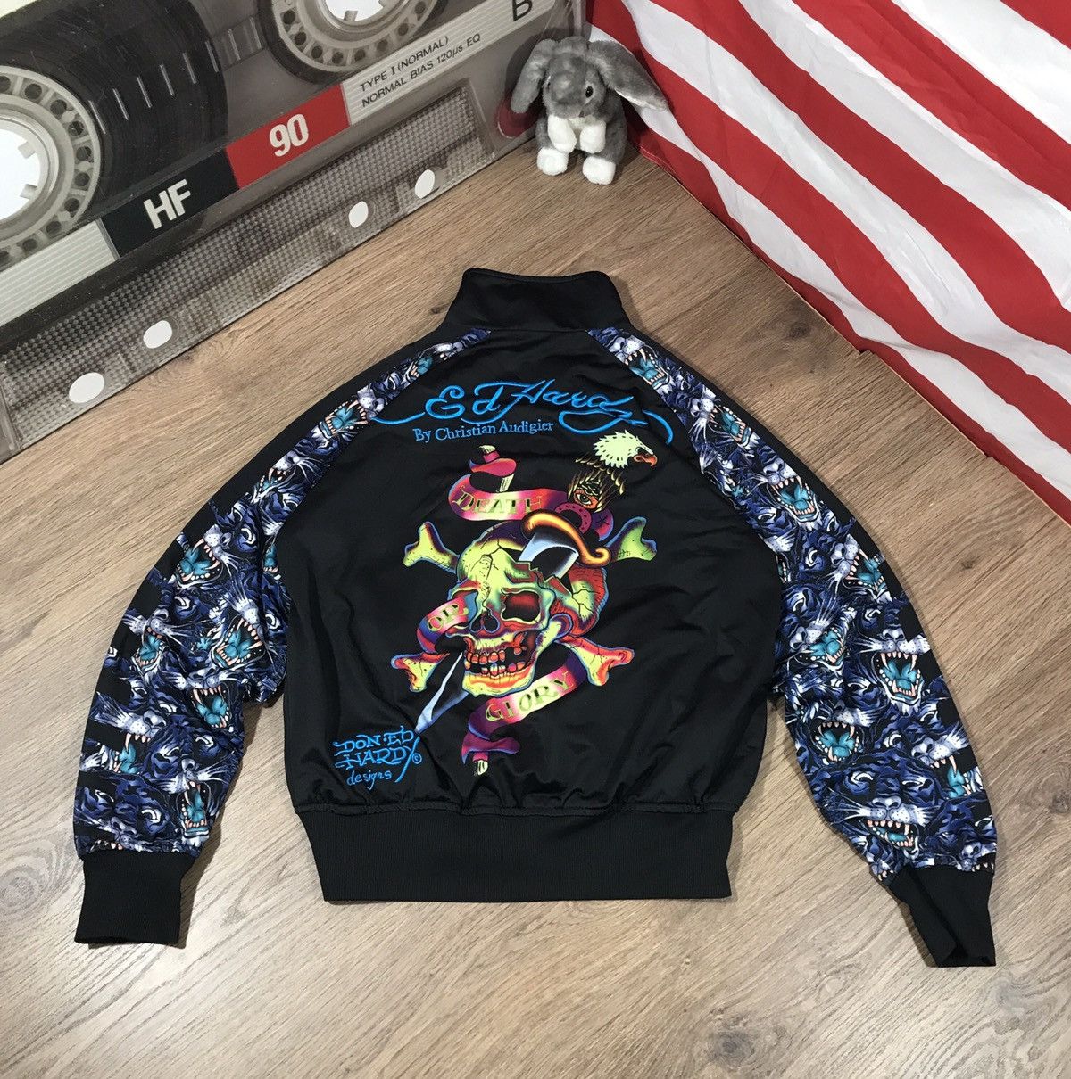 Christian Audigier RARE Vintage Ed Hardy Zip Big Logo Size US M / EU 48-50 / 2 - 1 Thumbnail