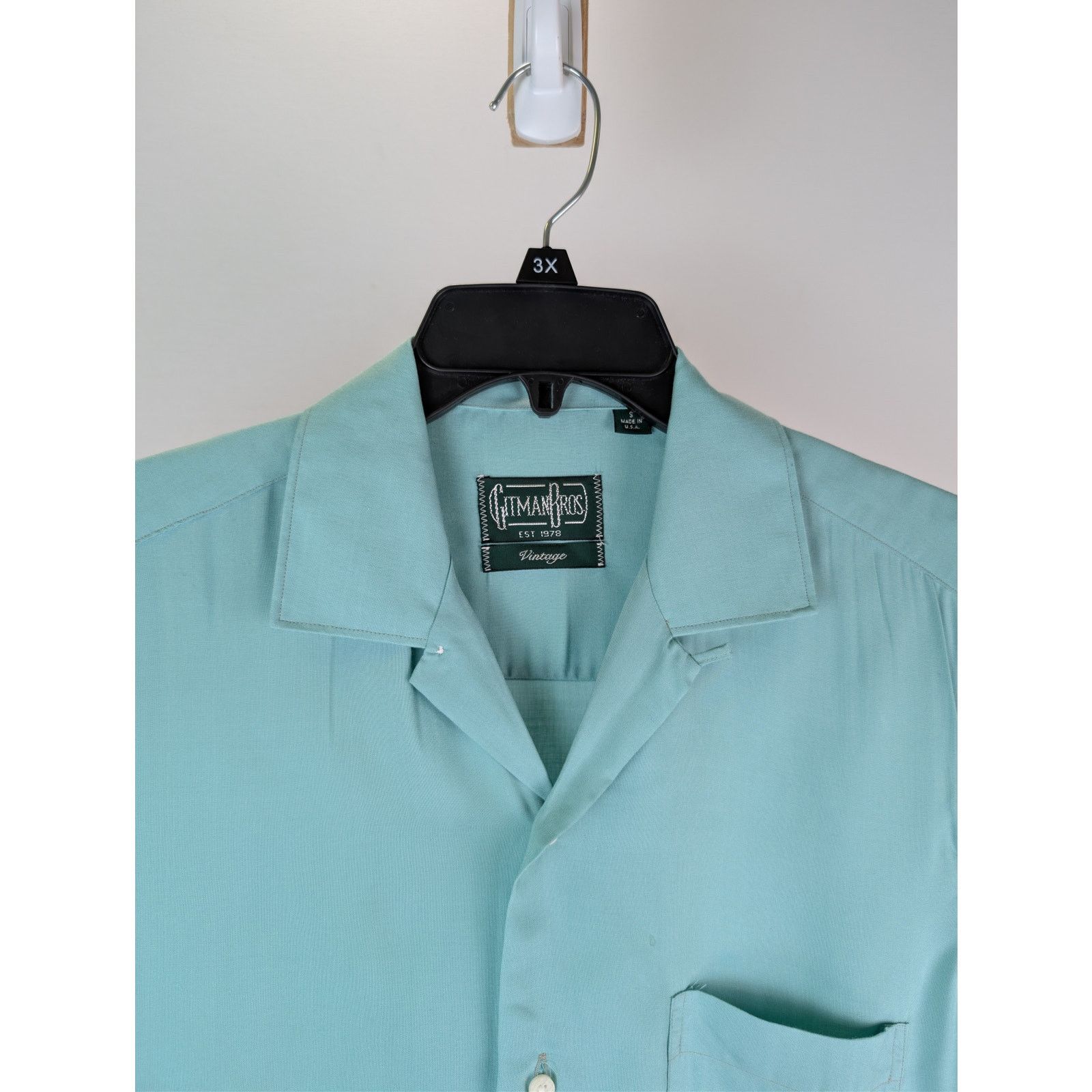 Gitman Bros. o1rshd1 CC20 Front Pocket Half Sleeve Button up Shirt Blue Size US S / EU 44-46 / 1 - 7 Thumbnail