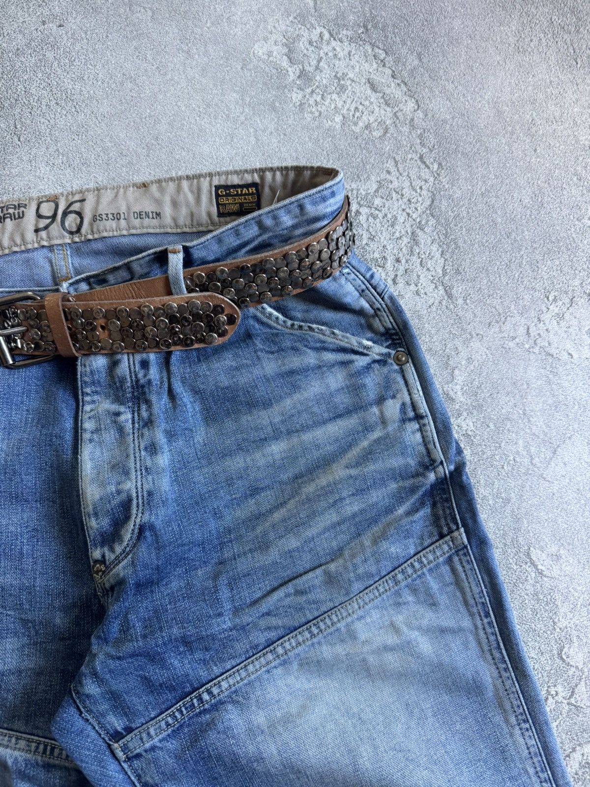 If Six Was Nine Retro leather metal rhinestones belt Y2K L.G.B. 90s opium Size ONE SIZE - 3 Thumbnail