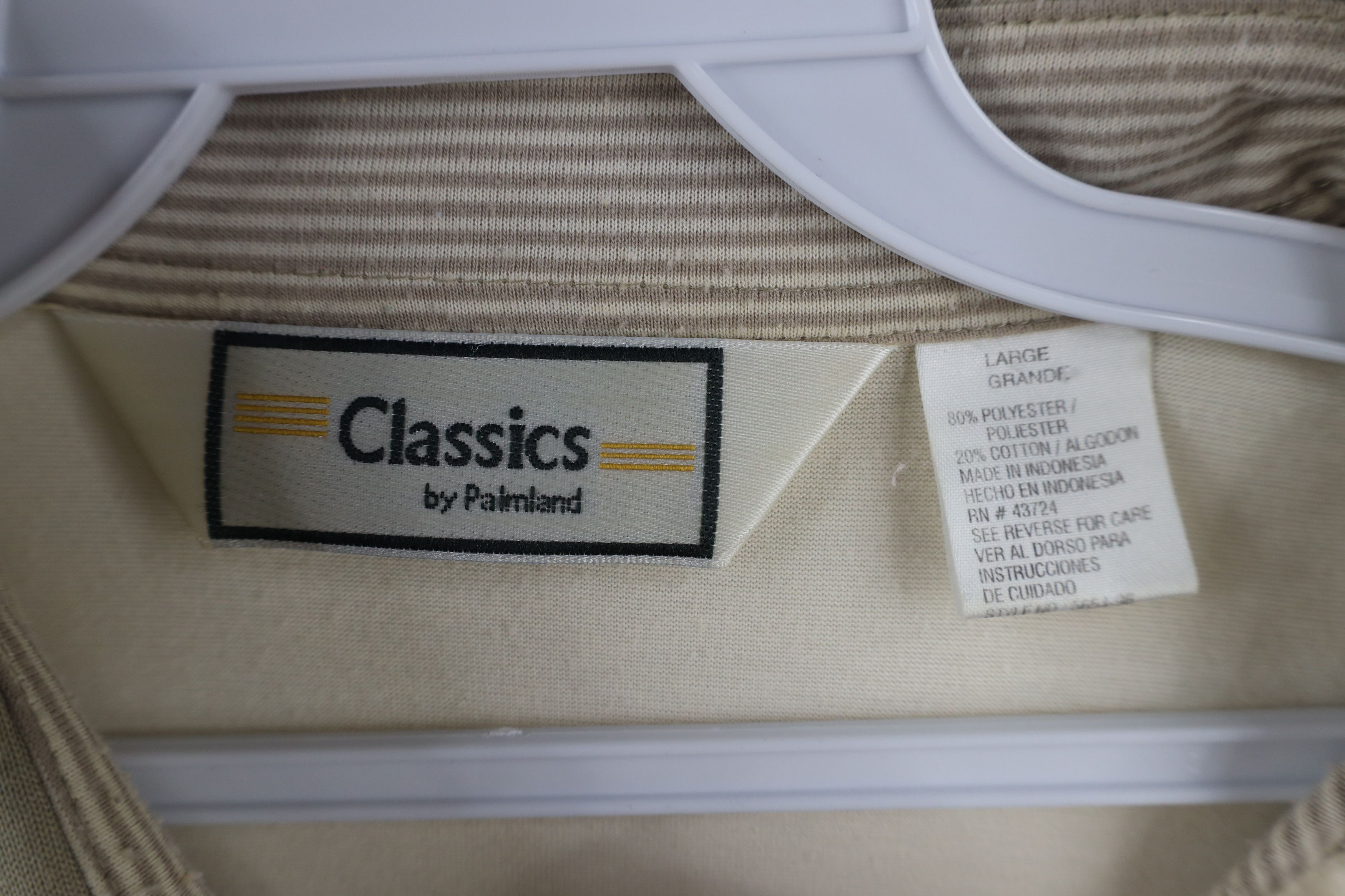 Vintage Vintage 90s Streetwear Collared Pullover Polo Shirt Cream Size US L / EU 52-54 / 3 - 6 Thumbnail