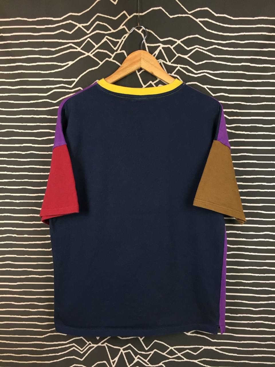 Japanese Brand Vtg Mountain Mania Color Block Crew Neck Outdoor Tee Size US L / EU 52-54 / 3 - 10 Thumbnail