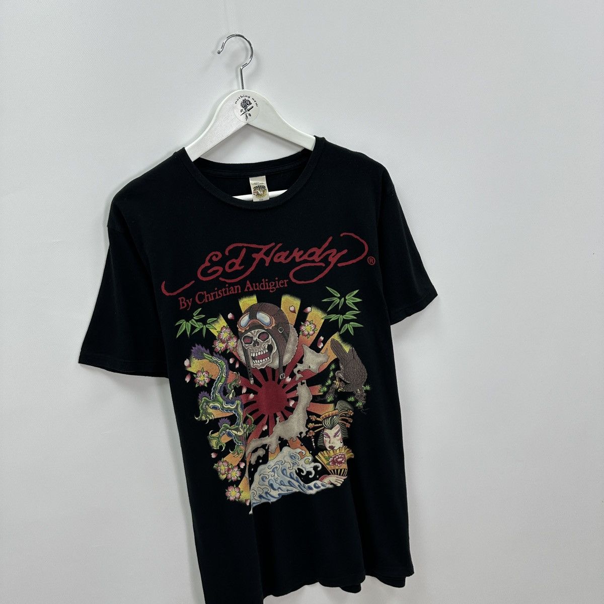 Christian Audigier Vintage 00s Ed Hardy Christian Audigier Japan sunshine tee Size US L / EU 52-54 / 3 - 3 Thumbnail