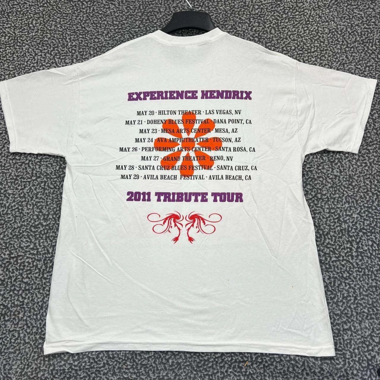 Gildan Vintage Experience Jimi Hendrix Shirt Men XL White Gildan Size US XL / EU 56 / 4 - 2 Thumbnail