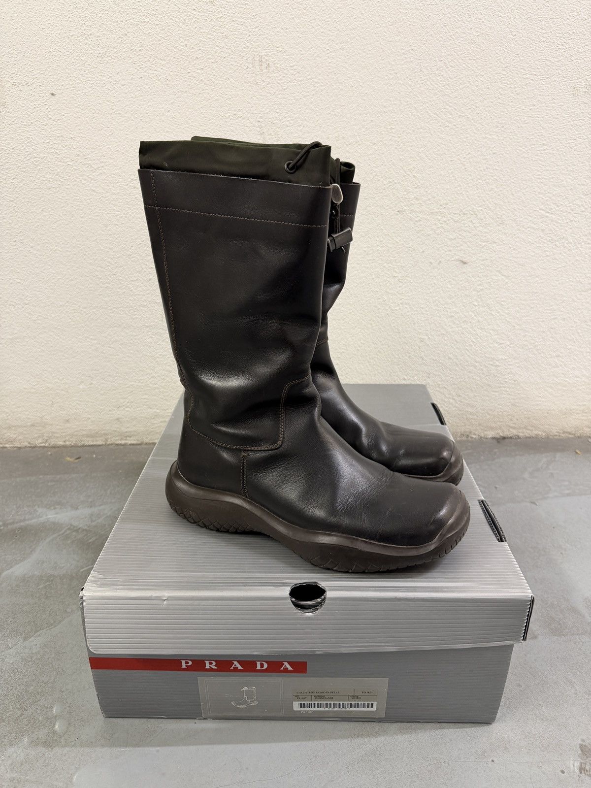 Prada Prada AW99 Runway Leather High Boots Size US 9 / EU 42 - 1 Thumbnail