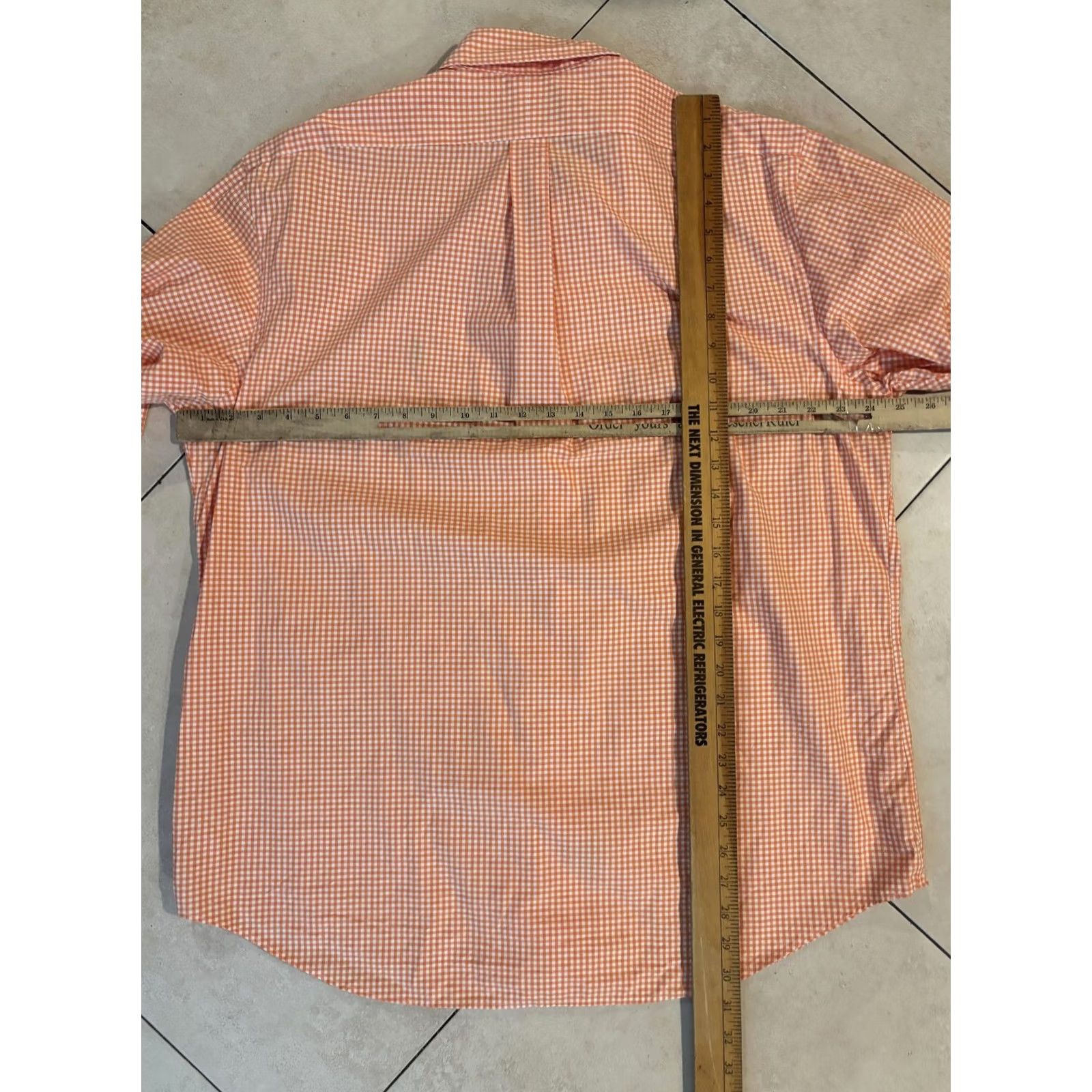 Ralph Lauren Ralph Lauren Shirt Mens XL Orange White Gingham Button Down Long Sleeve Pony Size US XL / EU 56 / 4 - 6 Thumbnail