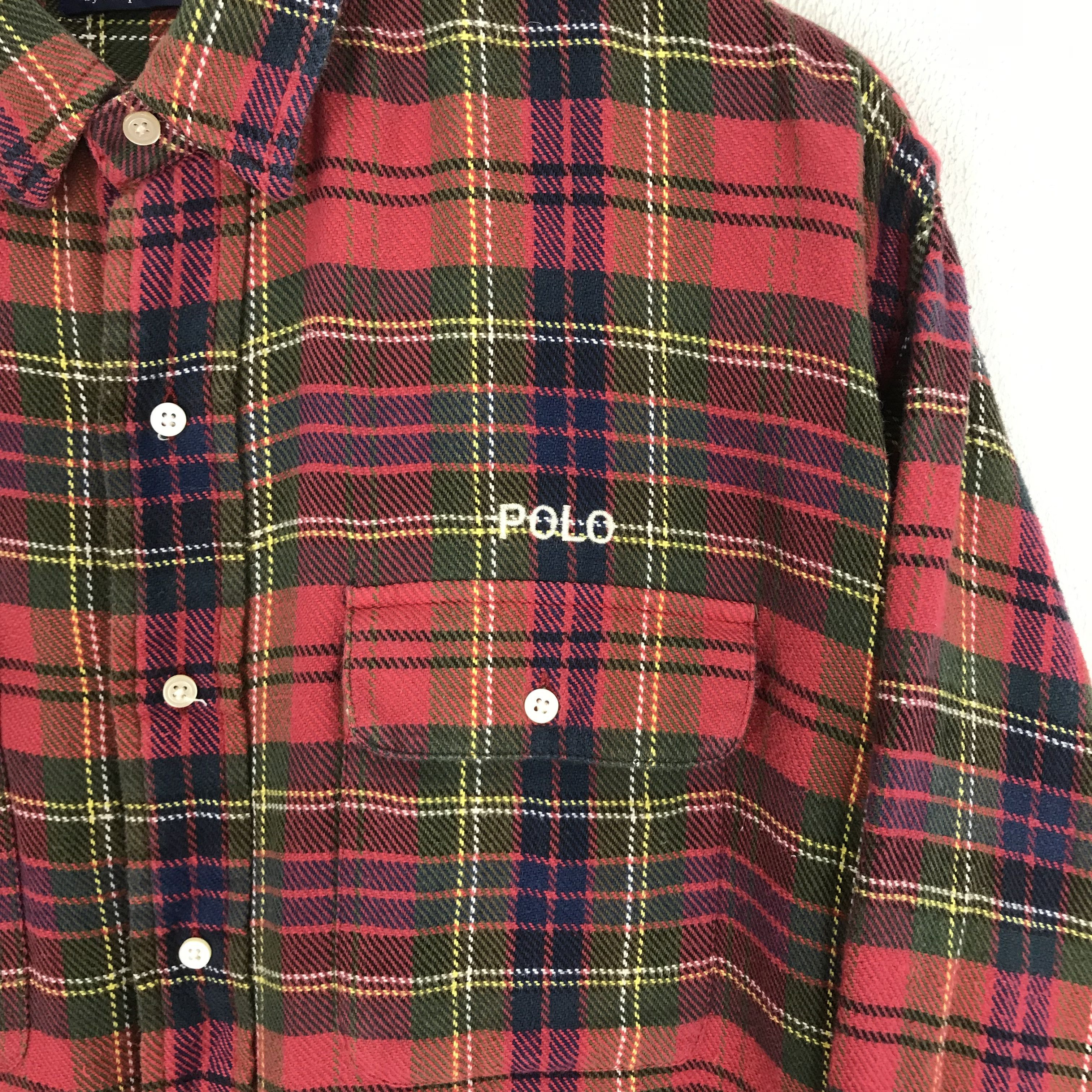 Polo Ralph Lauren Vintage 90s Polo by Ralph Lauren Checkered Flannel Shirt Size US M / EU 48-50 / 2 - 5 Thumbnail