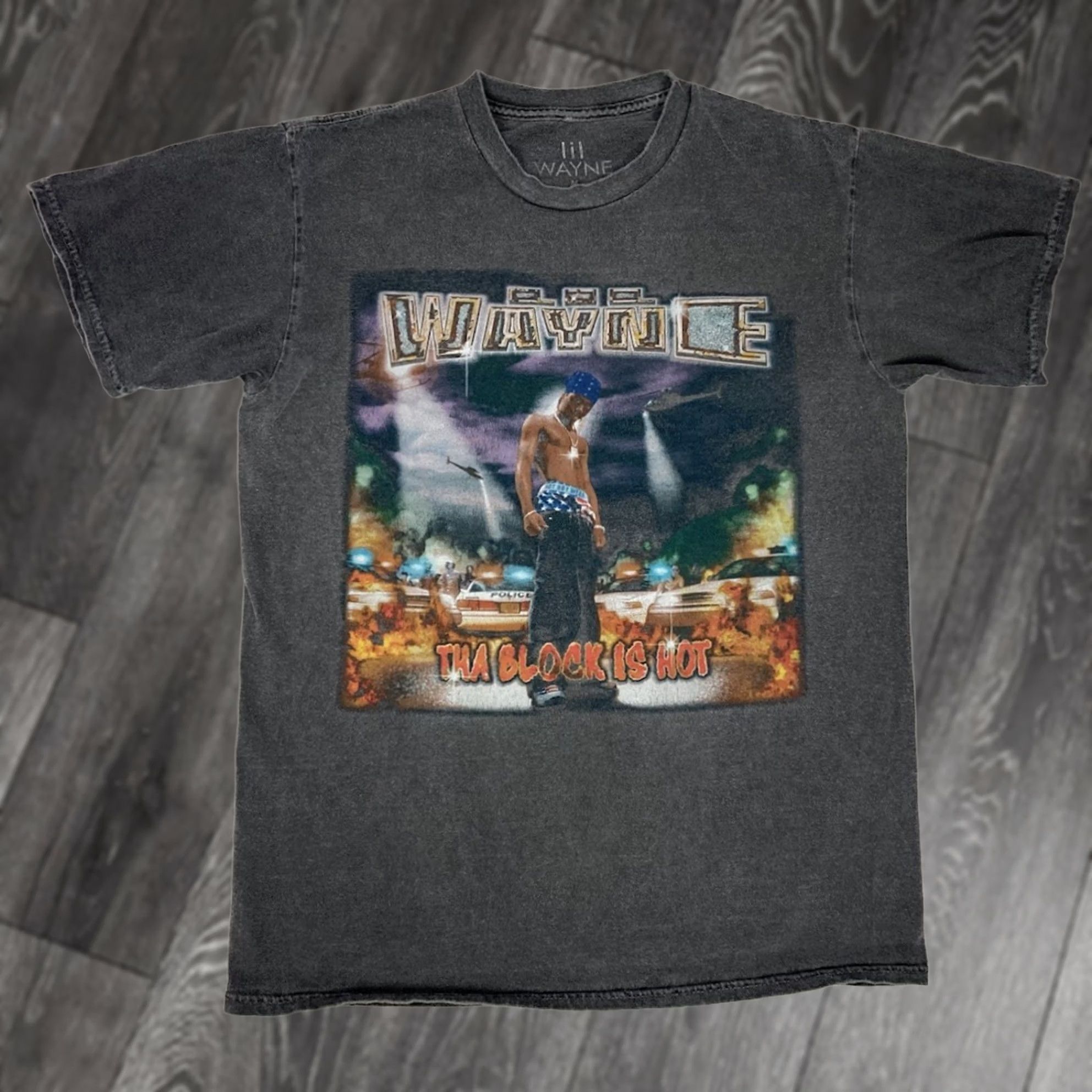Vintage Lil Wayne Tha Block Is Hot Graphic T-shirt Men Medium Gray Short Sleeve Music Shirt Size US M / EU 48-50 / 2 - 1 Thumbnail