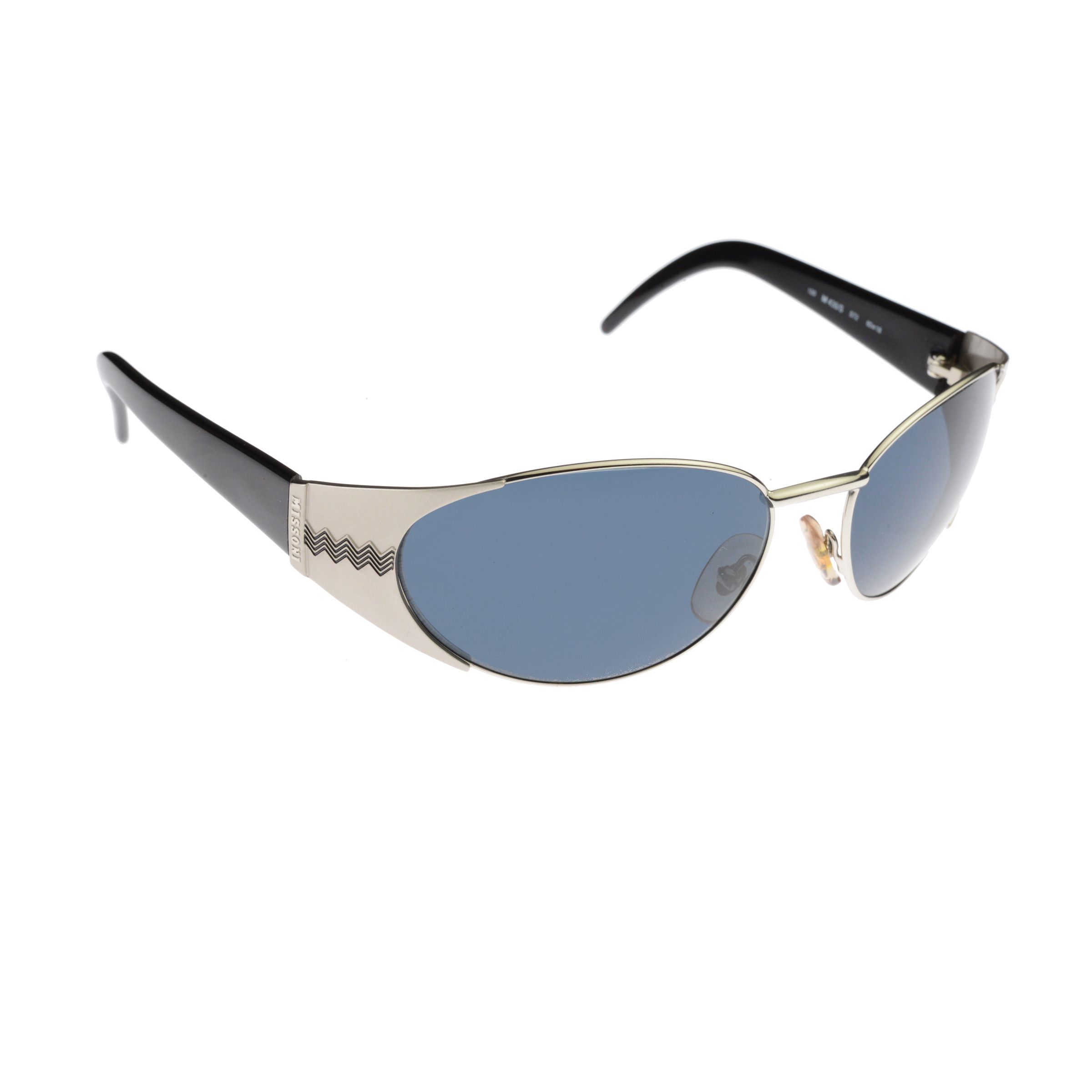 Missoni Missoni 90s Wraparound Silver and Black Sunglasses Size ONE SIZE - 2 Thumbnail