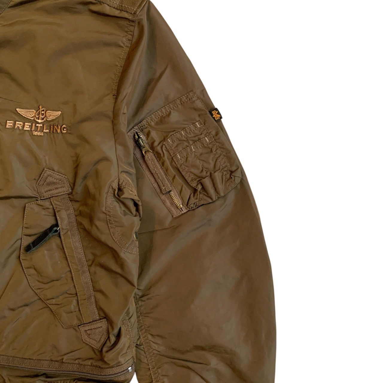Alpha Industries × Breitling Alpha Industries x Breitling Nylon Bomber Flight Jacket USA Size US L / EU 52-54 / 3 - 5 Thumbnail