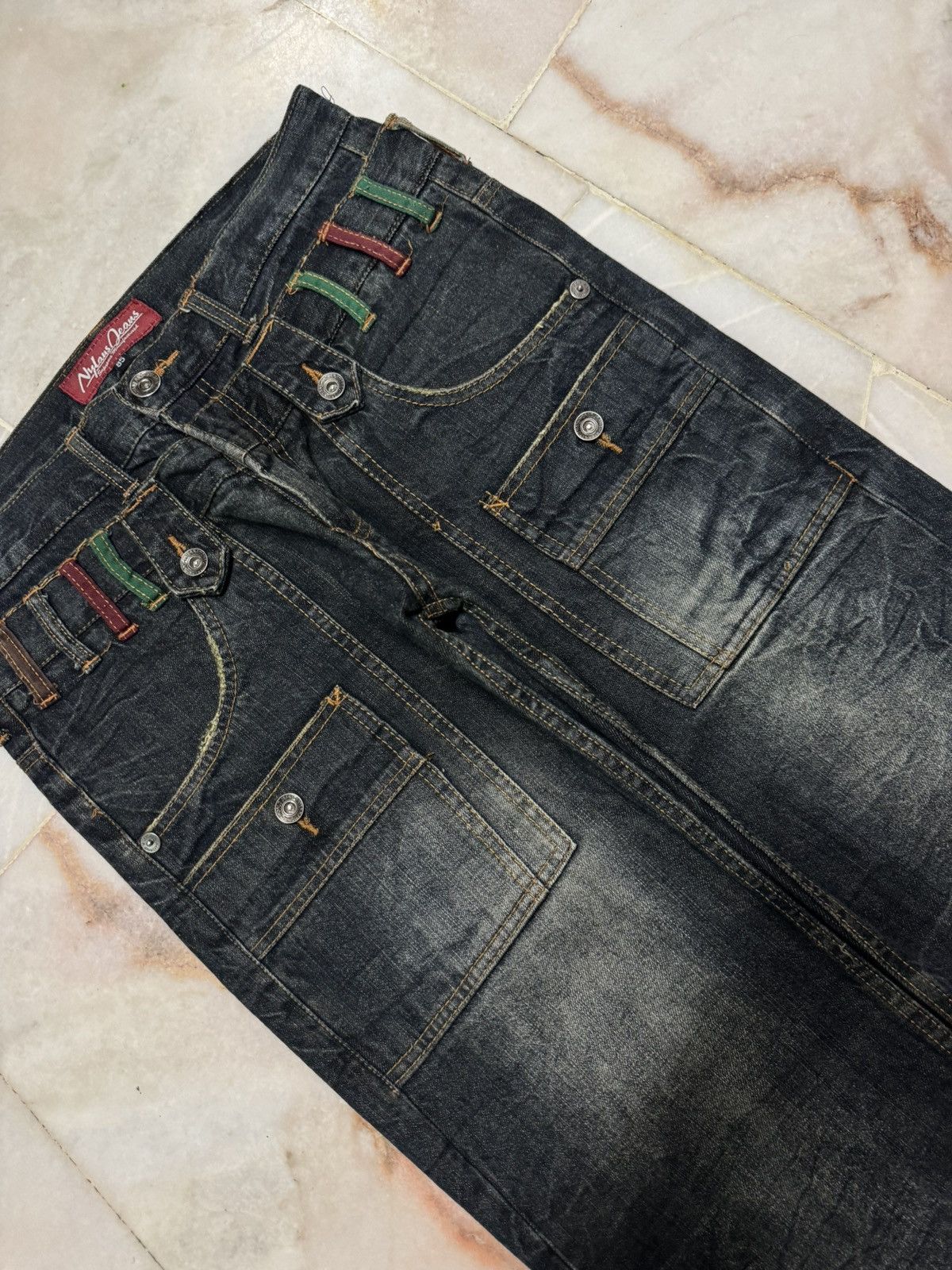 Seditionaries 💥DOUBLE WAIST💥90's NYLUS BUSHPANT DOUBLE WAIST SICK CLAWMARK Size US 31 - 3 Thumbnail
