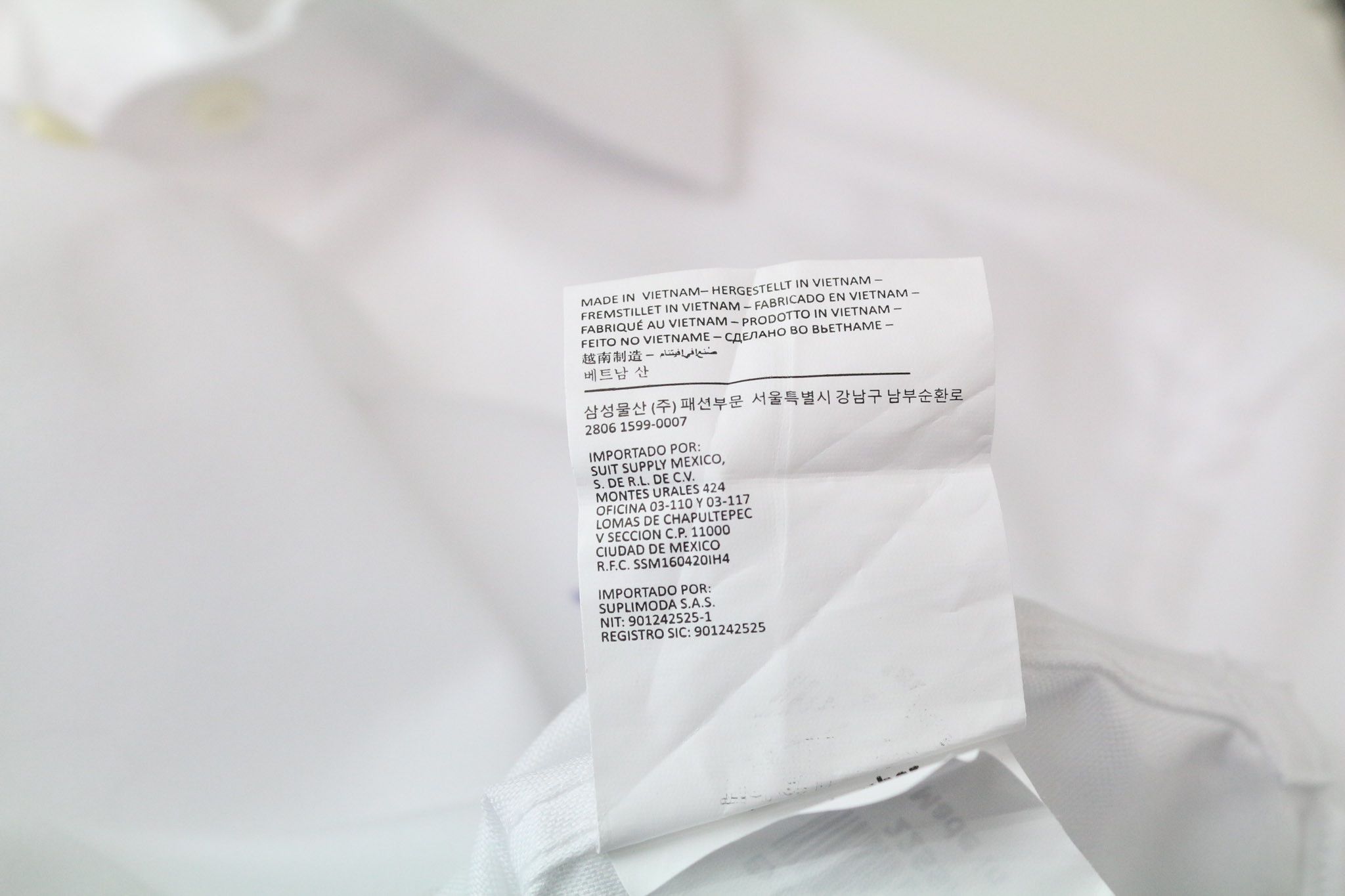 Suitsupply TRAVELLER 35 Extra Slim White Cotton Long Sleeve 78701 Size 36R - 7 Thumbnail