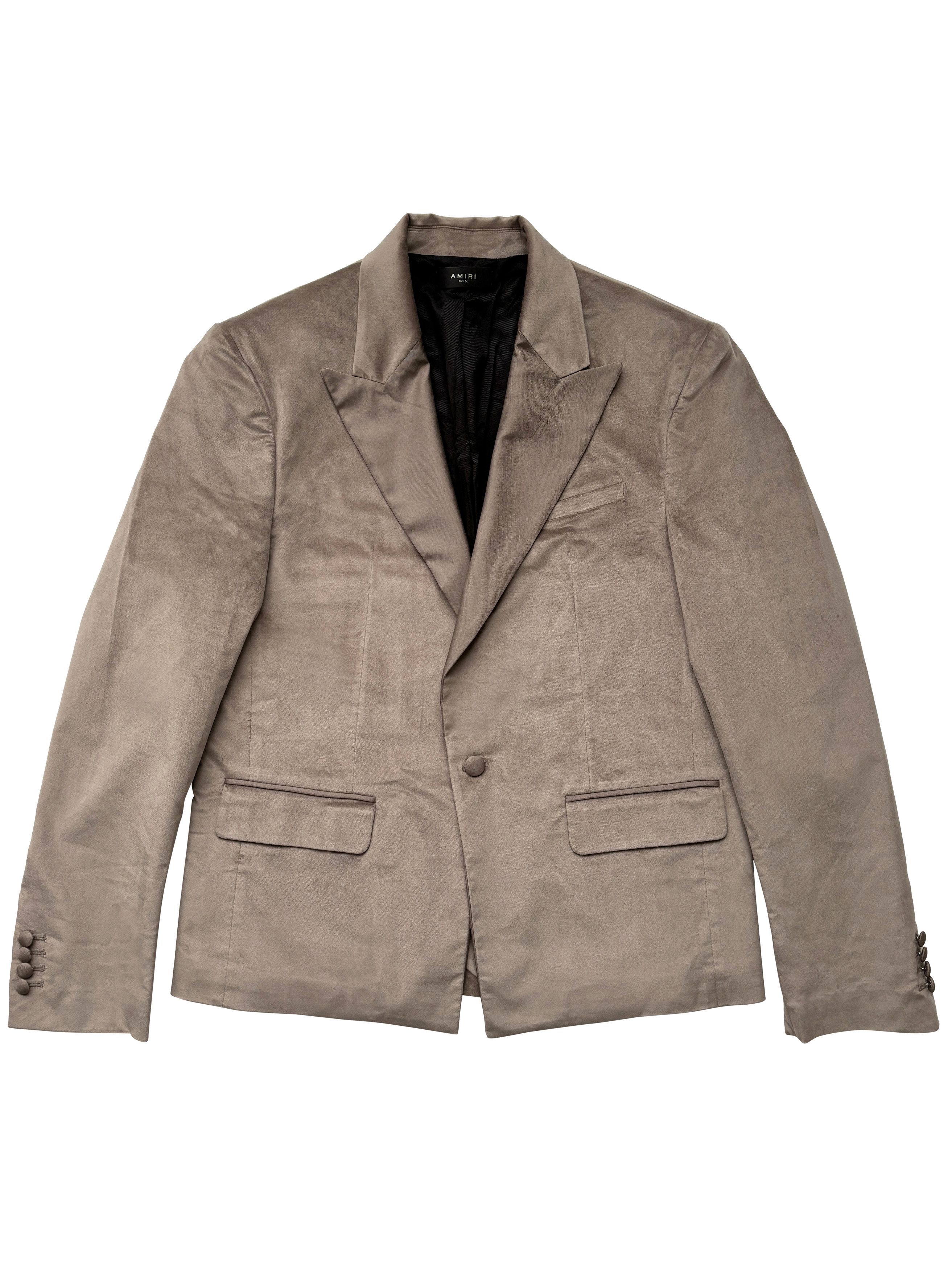 Amiri ⚡️QUICK SALE⚡️Amiri Beige Velvet Silk Lapels Blazer Jacket Size US XL / EU 56 / 4 - 1 Thumbnail