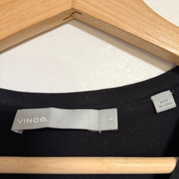 Vince Vince Black Tie-Front T-Shirt Dress Size S Size S / US 4 / IT 40 - 5 Thumbnail