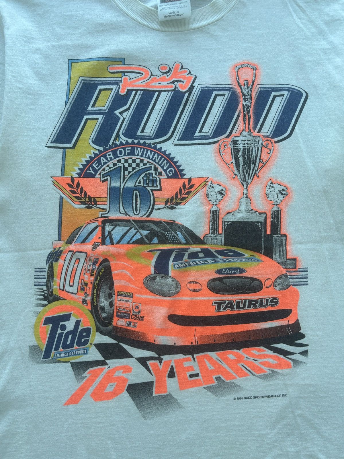 NASCAR × Vintage Vintage 90s Ricky Rudd NASCAR Graphic Tee Size US M / EU 48-50 / 2 - 2 Thumbnail
