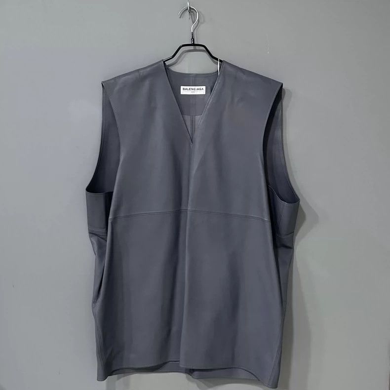 Balenciaga Balenciaga Sleeveless leather vest 2502-Nextarrow Size 36R - 3 Thumbnail