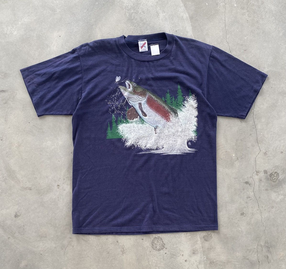 Jerzees × Vintage VINTAGE 80s HABITAT JERZEES TEE Size US XL / EU 56 / 4 - 1 Thumbnail