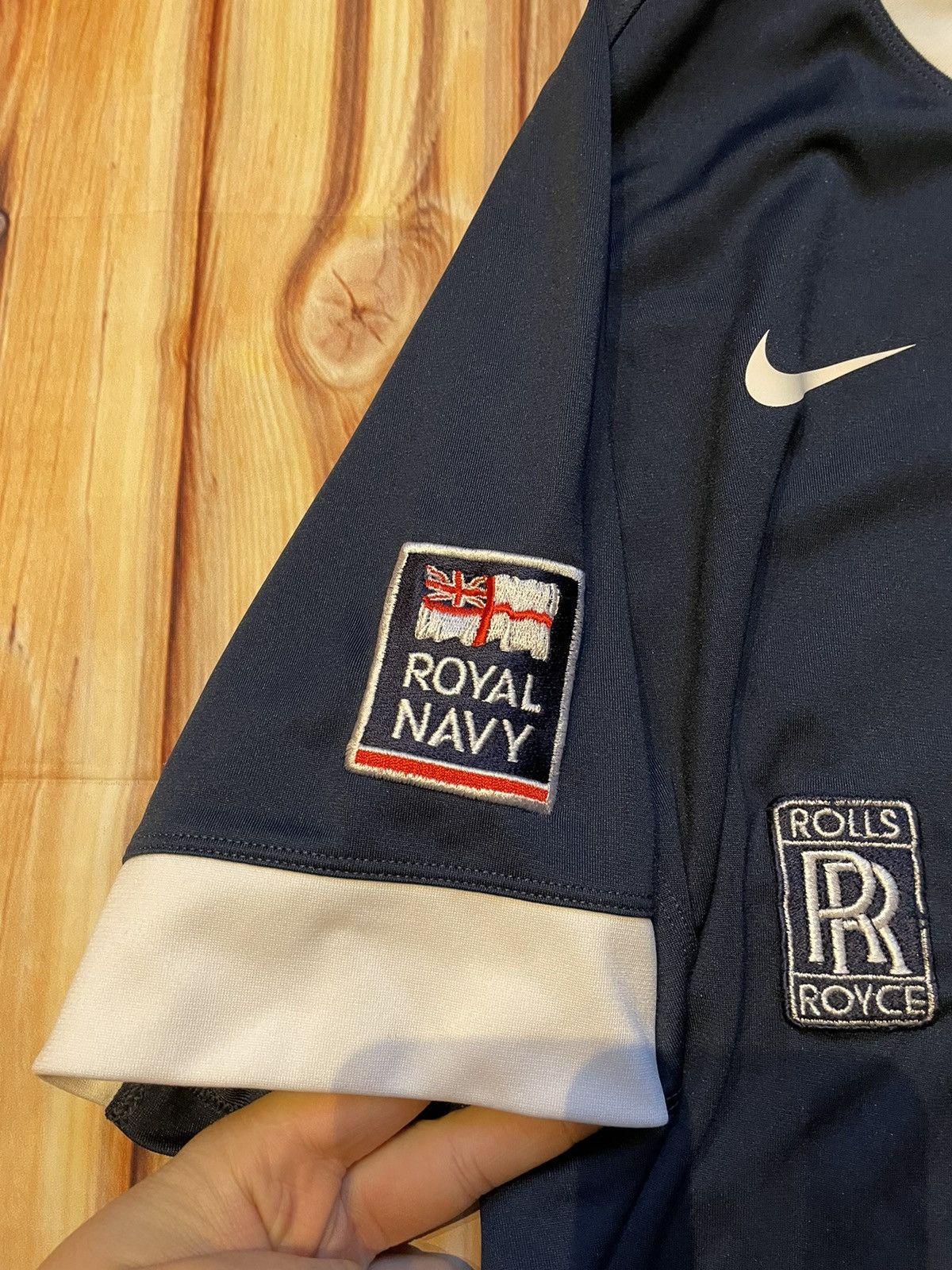 Nike Nike Royal Navy Rolls-Royce Rugby Jersey Japan Style Size US S / EU 44-46 / 1 - 3 Thumbnail
