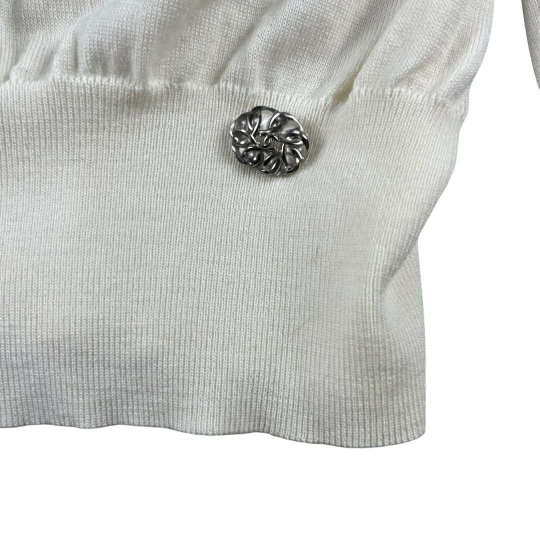 Chanel Chanel Camelia Blooming Knit Wool Jumper Top Size XS / US 0-2 / IT 36-38 - 6 Thumbnail