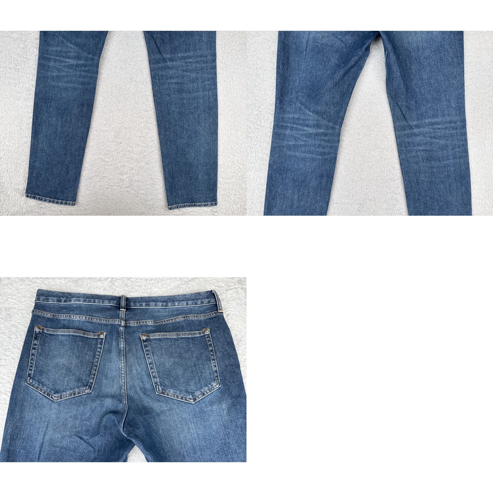Everlane Everlane Jeans Mens 33x32 Blue Denim Slim Straight Leg Uniform Cotton Blend Work Size US 33 - 10 Thumbnail