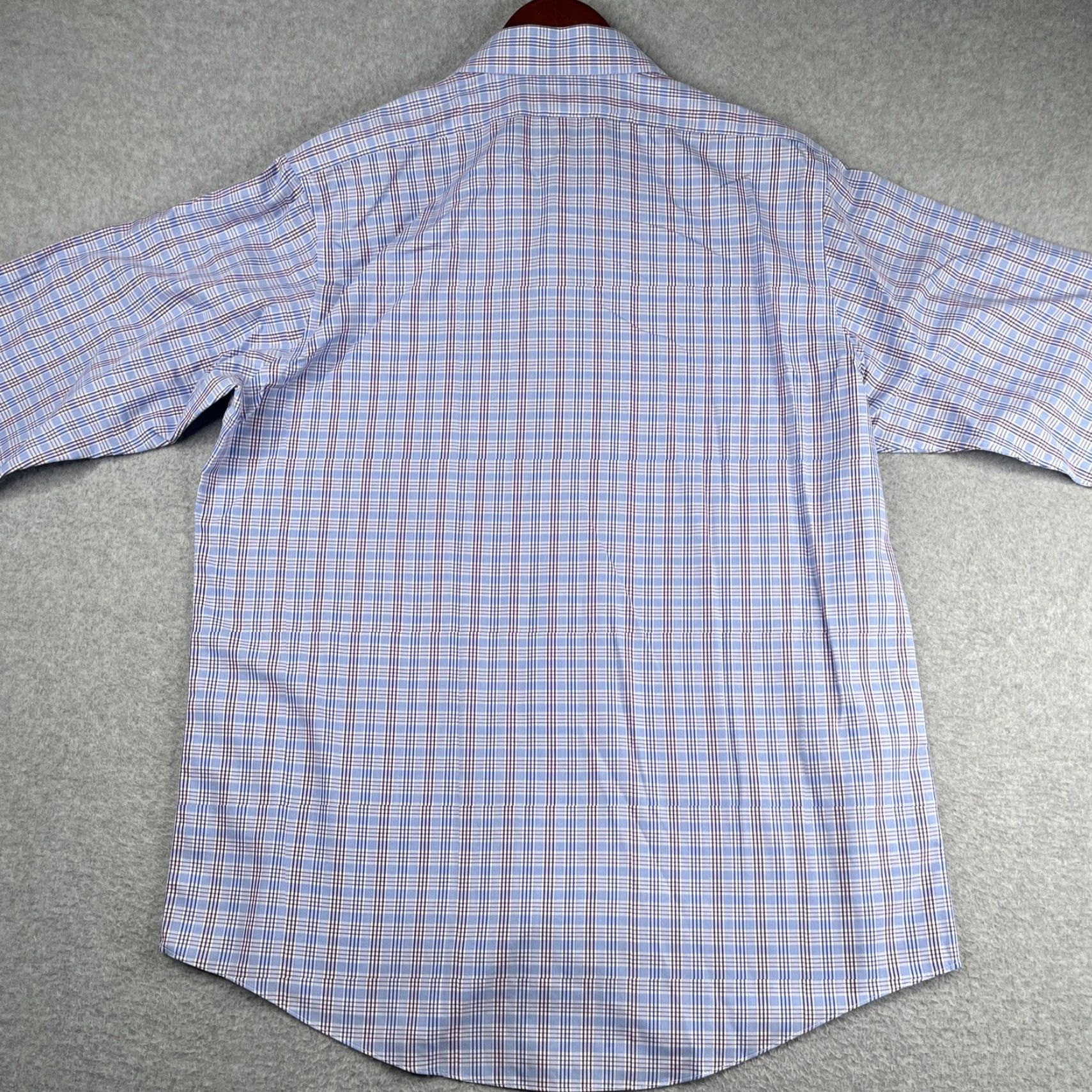 Brooks Brothers Brooks Brothers Classic Shirt Blue Plaid Non-Iron Button Up Long Sleeve Mens Dress Shirt 17 Regular Blue Mens Size US XL / EU 56 / 4 - 6 Thumbnail