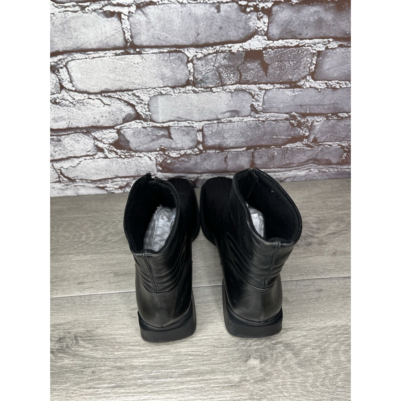 Aquatalia Aquatalia Italy Black Leather Center Zip Ankle Heel Boots Wo Size US 8 / IT 38 - 7 Thumbnail