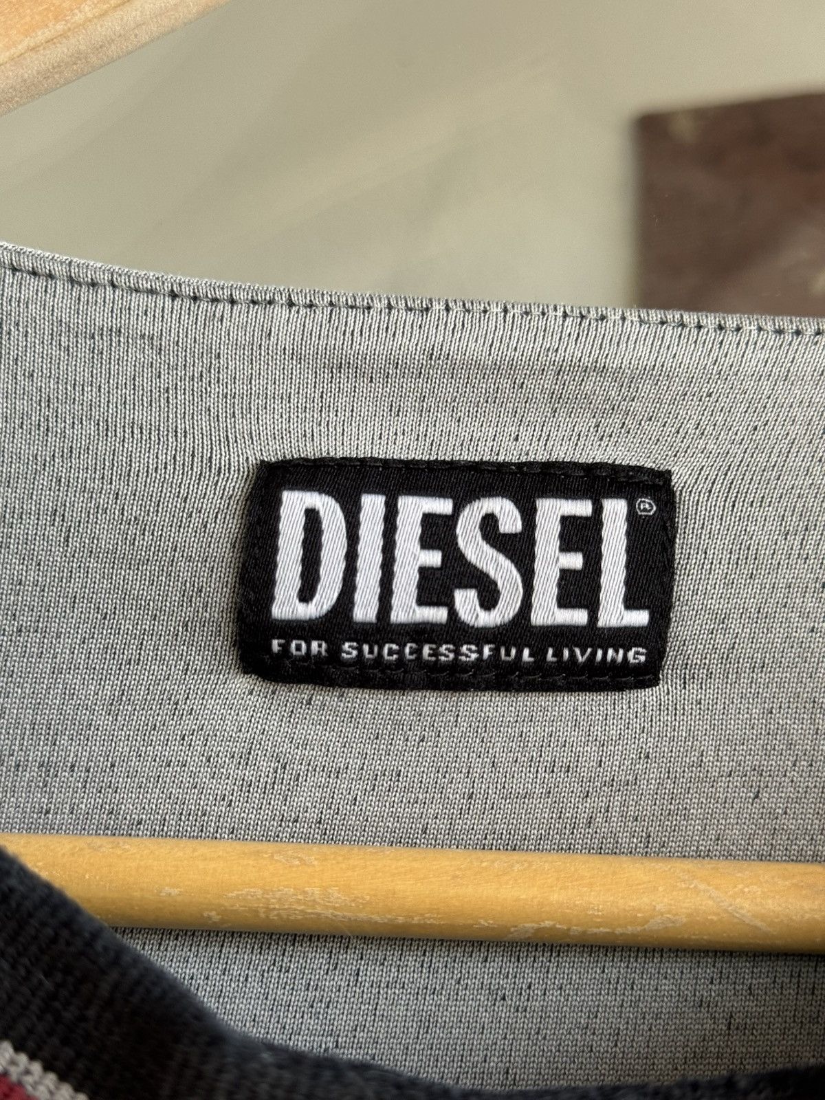 Diesel Diesel Boxy Fit Gray Tshirt D Logo Size US L / EU 52-54 / 3 - 7 Thumbnail