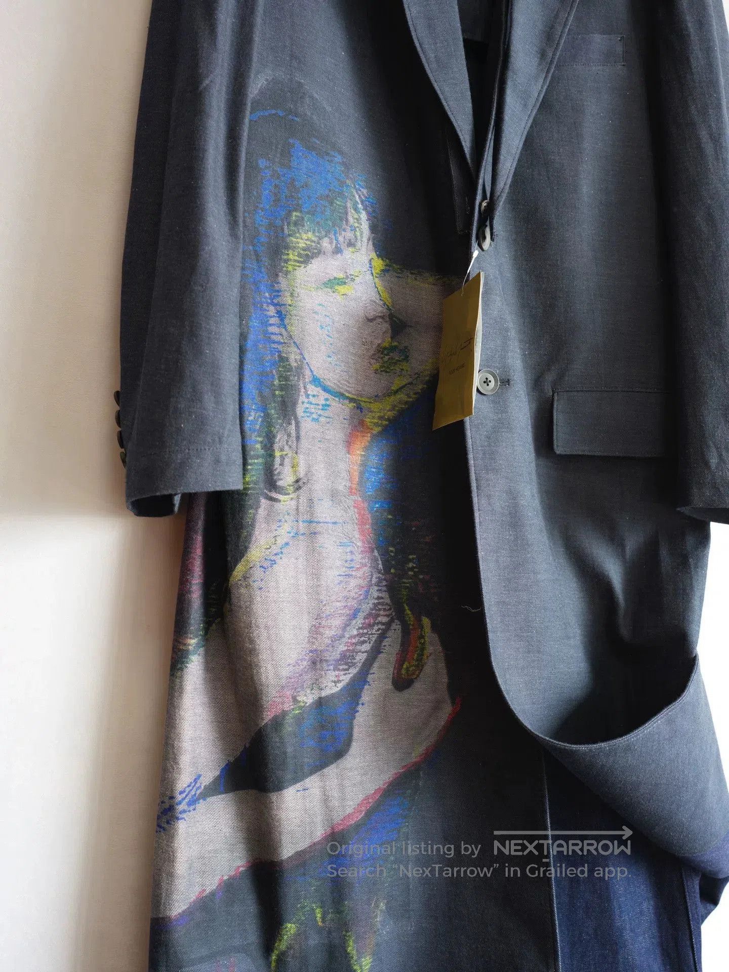 Yohji Yamamoto yohji yamamoto portrait print denim coat. Size S / US 4 / IT 40 - 3 Thumbnail