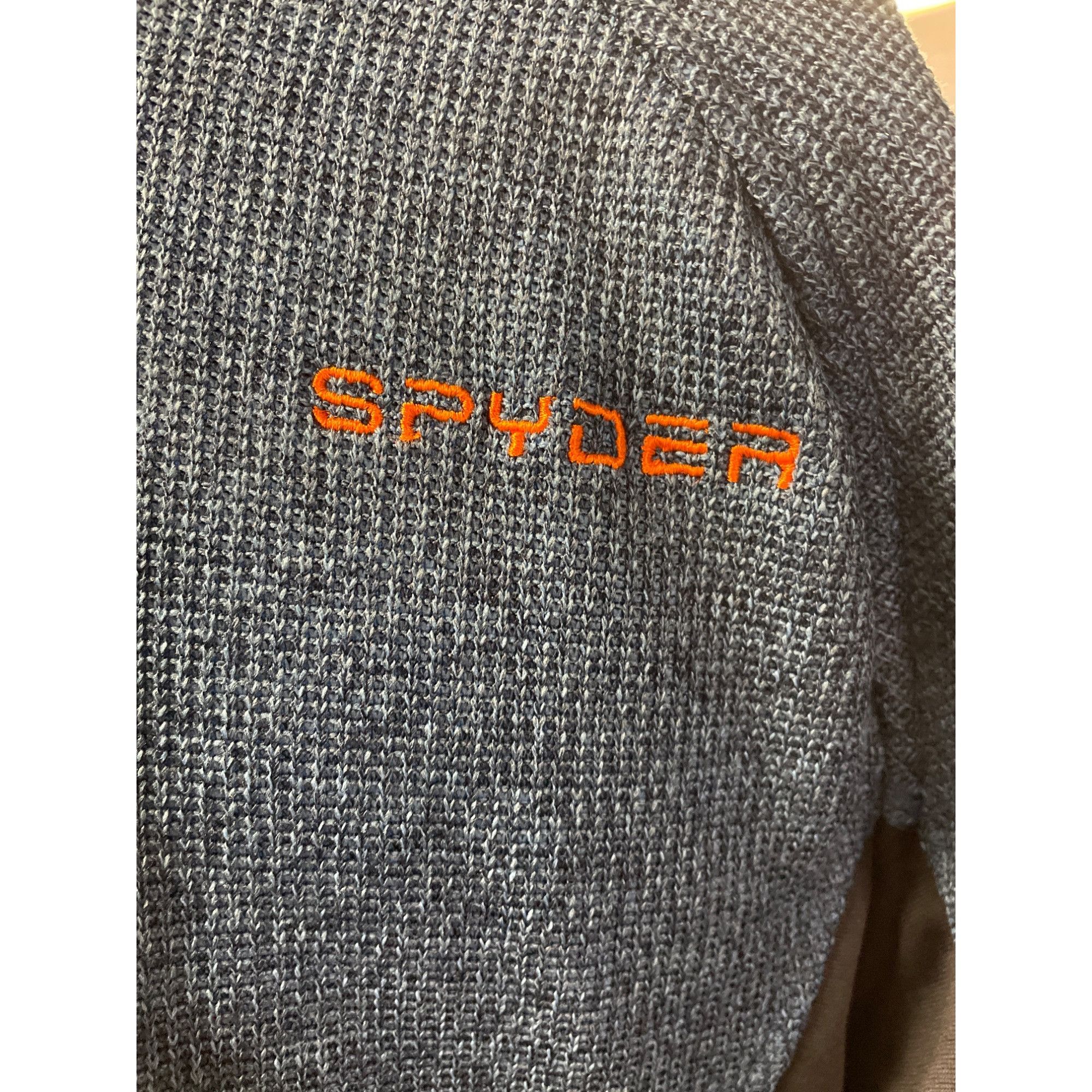 Spyder Spyder Men's Blue/Orange Half Zipper Pullover Sweater Size L Size US L / EU 52-54 / 3 - 5 Thumbnail
