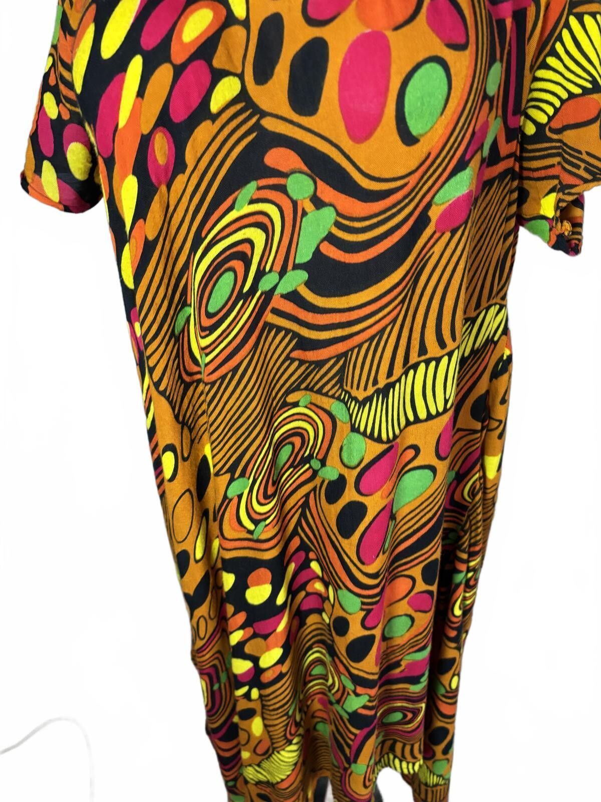 Other Boho Festival Dress Bold Tribal Print Flowy Chic. Large. Size L / US 10 / IT 46 - 3 Thumbnail