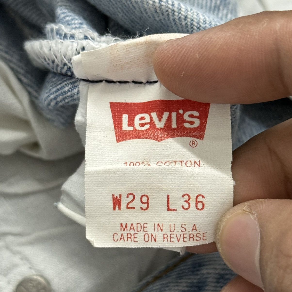 Levi's Vintage 90s Levis 501 Buttonfly Distressed Marks Denim Pants Size US 27 - 15 Thumbnail