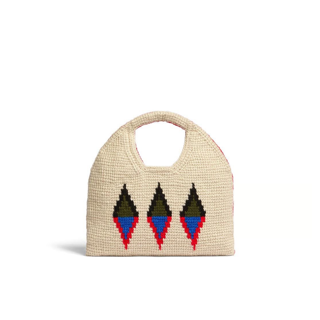 Marni o1f1d3z0725 Size: OS / Diamond Geometric-Bag in Beige/Red Size ONE SIZE - 2 Thumbnail