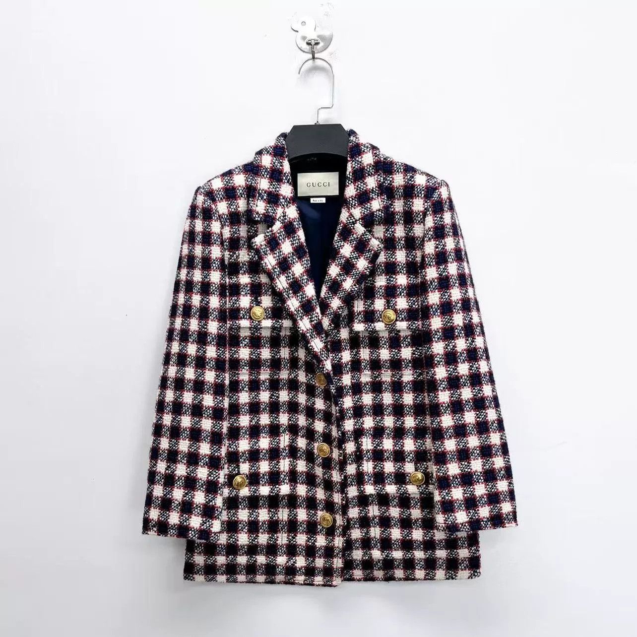 Gucci Gucci Tweed Wheat Crown Gold Buckle Jacket Size XS / US 0-2 / IT 36-38 - 1 Thumbnail