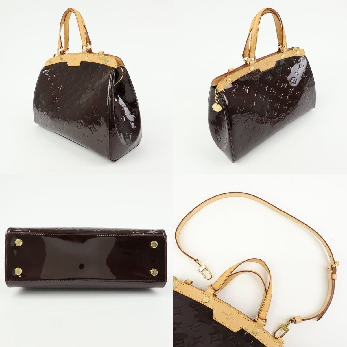 Louis Vuitton Louis Vuitton Monogram Vernis Brea MM Shoulder Bag Burgundy Size ONE SIZE - 3 Thumbnail
