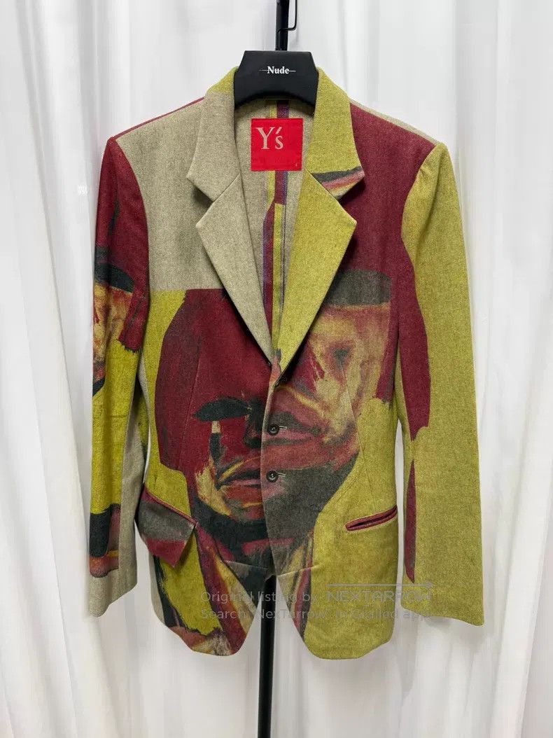 Yohji Yamamoto Yohji Yamamoto size 4 Oil painting waist wool blazer Size 38R - 1 Thumbnail