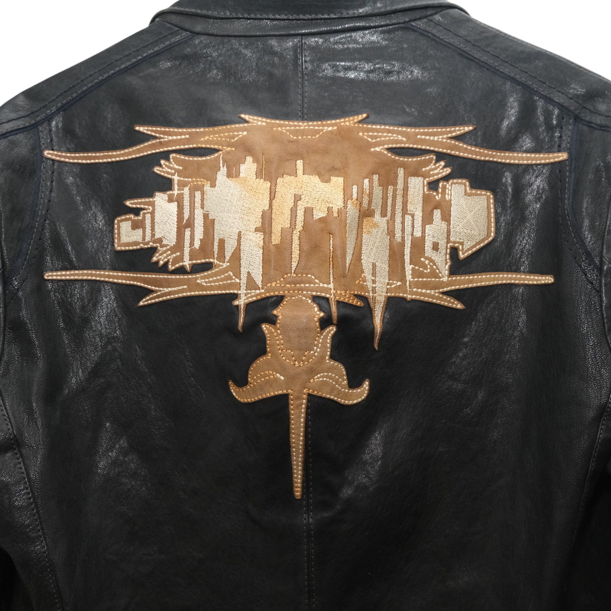 Marithe + Francois Girbaud Leather Biker Blazer Size US M / EU 48-50 / 2 - 3 Thumbnail