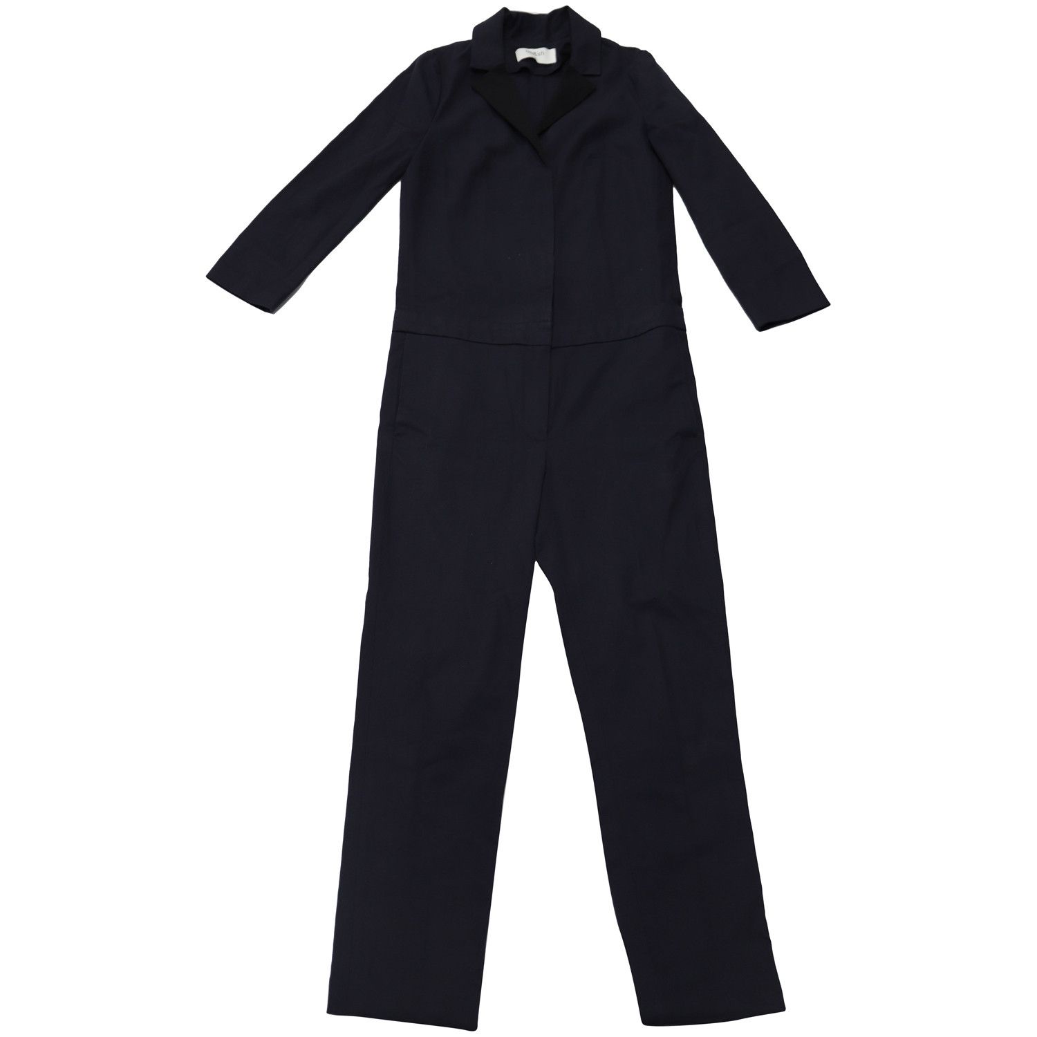 ba&sh ba&sh Serri Jumpsuit in Navy Blue Cotton Size 25" / US 0 / IT 36 - 1 Thumbnail