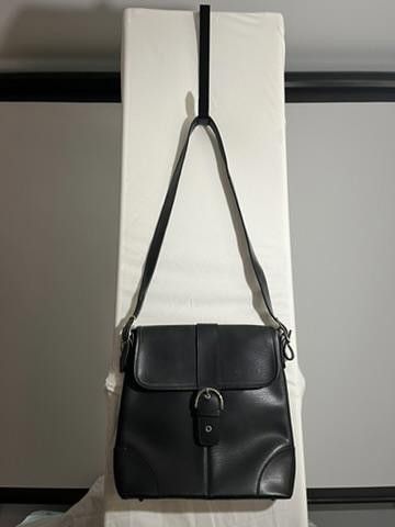 Coach Stylish Coach Black Leather Handbag Size ONE SIZE - 6 Thumbnail